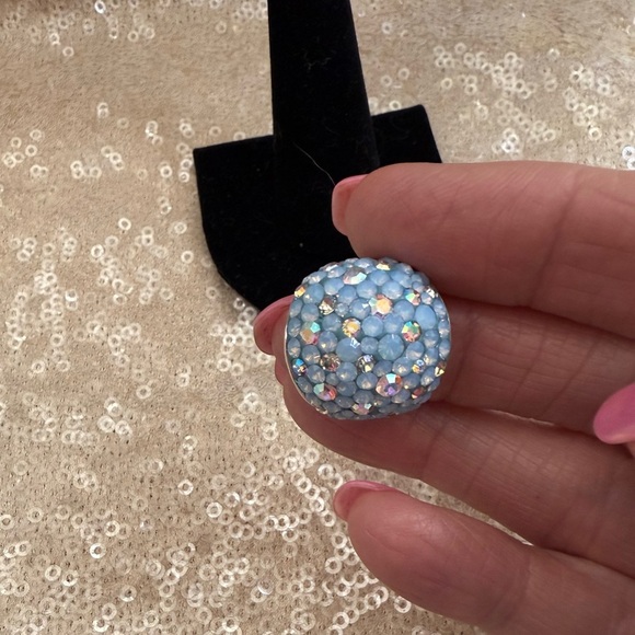 NWT Gorgeous Austrian Crystal / 925 Silver Size 6.5 ring from Mosaico - Picture 10 of 11